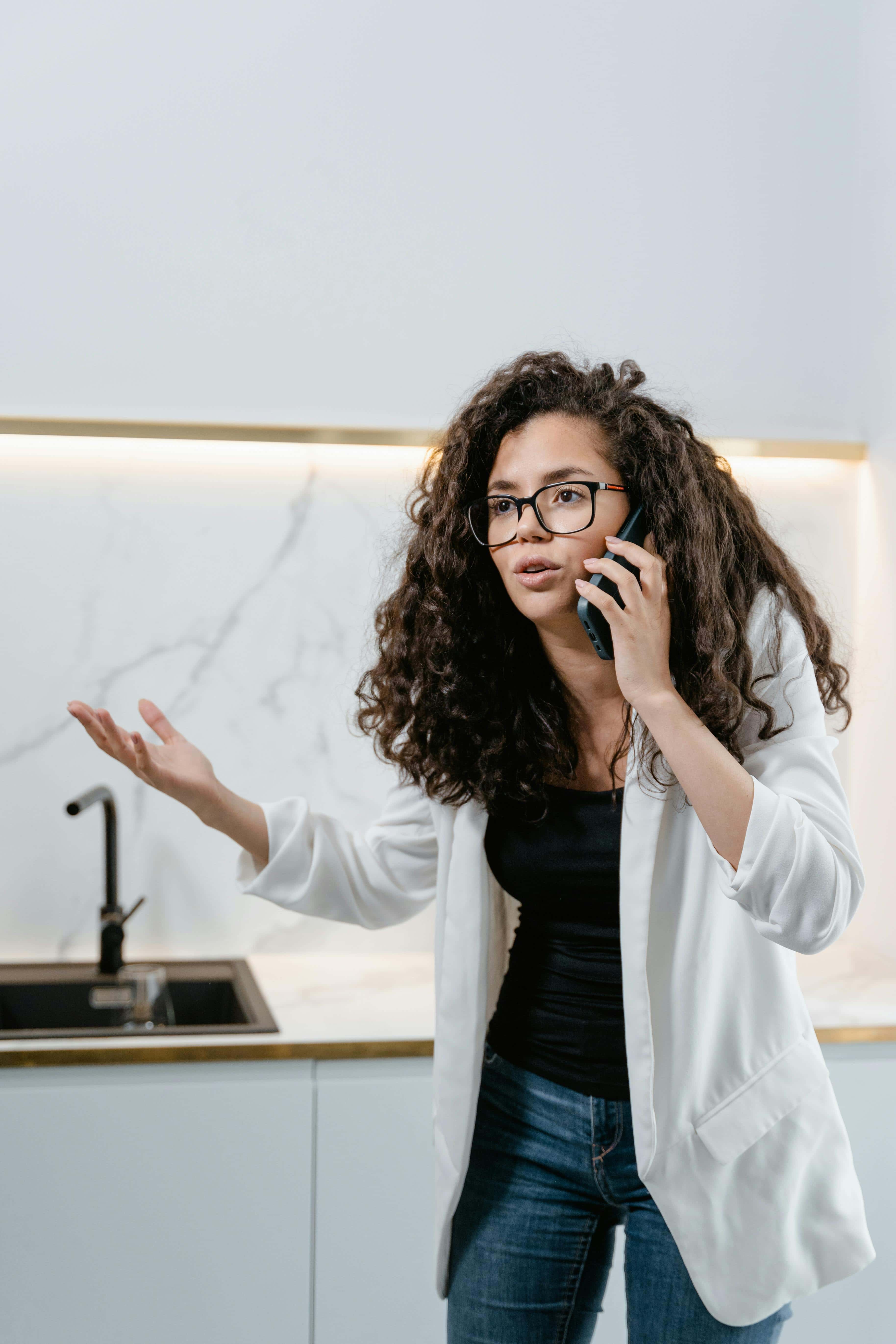 Frustrated caller on the phone during an urgent after-hours issue